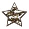 Northlight Wood Framed Star with Mixed Branches and Bells Table or Wall Decoration - 15.25"